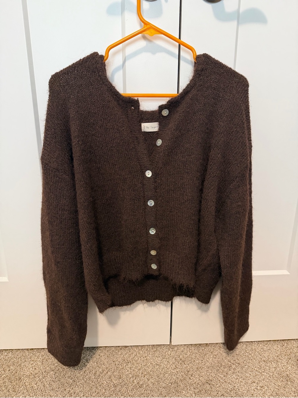 Brown cardigan